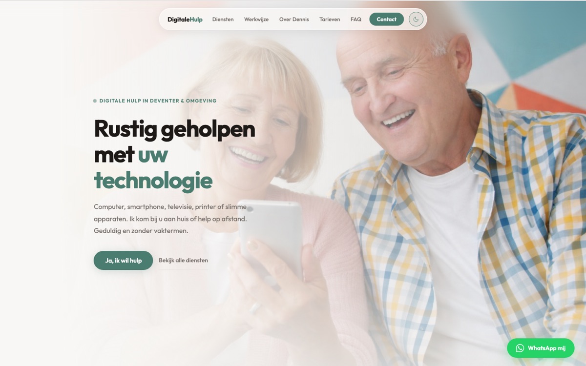 Startpagina van digitaalhulpdeventer.nl